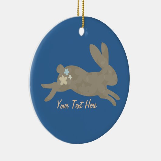 Bunny Rabbit (gepersonaliseerd) Keramisch Ornament (Rechts)