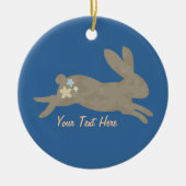 Bunny Rabbit (gepersonaliseerd) Keramisch Ornament (Voorkant)
