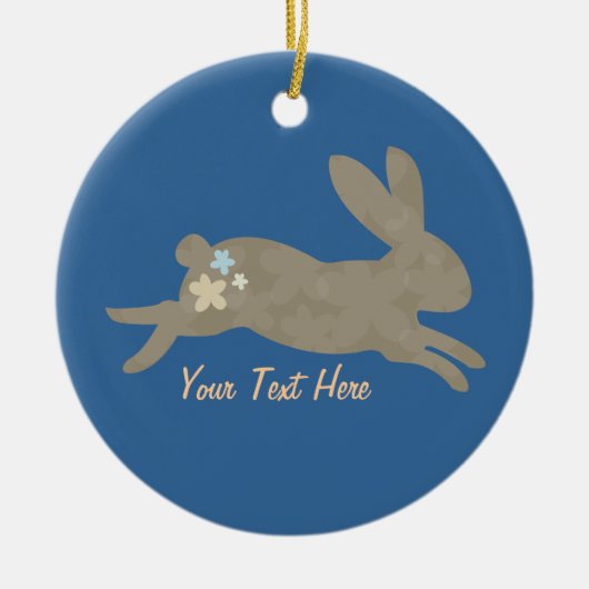 Bunny Rabbit (gepersonaliseerd) Keramisch Ornament (Voorkant)