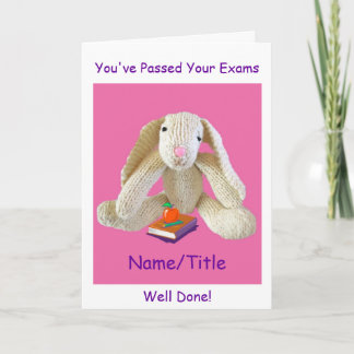 Bunny Rabbit geslaagd voor je examens Groetjes Kaa Feestdagen Kaart