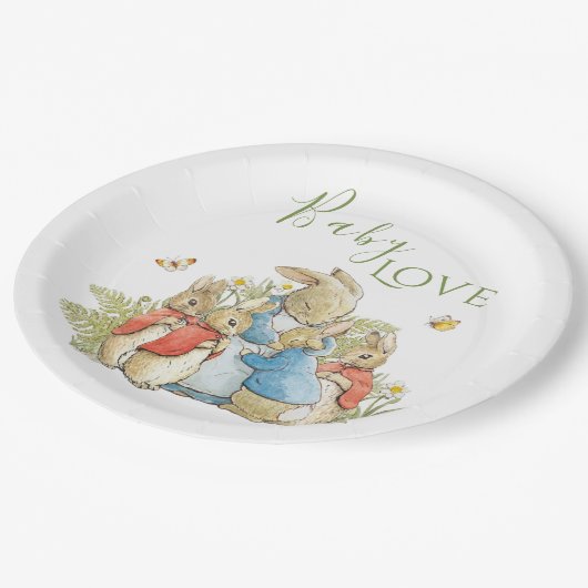 Bunny Rabbit Geslachtsneutrale Douche Papieren Bordje (Gekanteld)