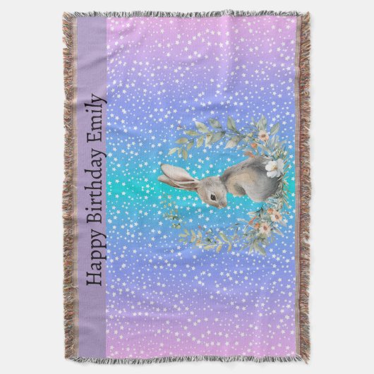 Bunny Rabbit gift - personalised blanket Deken (Voorkant Verticaal)