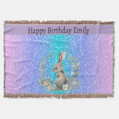 Bunny Rabbit gift - personalised blanket Deken (Voorkant)