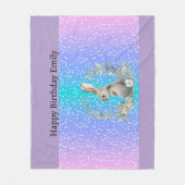 Bunny Rabbit gift - personalised blanket Fleece Deken (Voorkant)