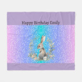 Bunny Rabbit gift - personalised blanket Fleece Deken (Voorkant (Horizontaal))