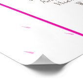 Bunny Rabbit Girl Pink Baby shower uitnodiging Pos Poster (Hoek)