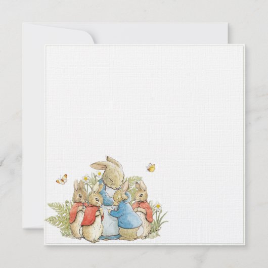 Bunny Rabbit Green Baby shower Invitation (Achterkant)