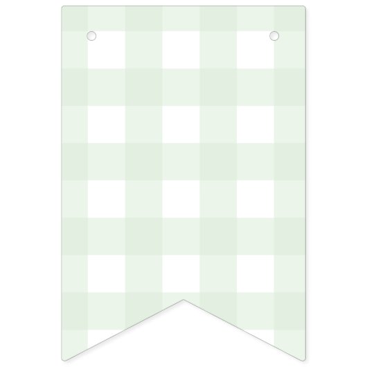 Bunny Rabbit Green Gingham Baby shower Bunting Vlaggetjes (Eerste vlag)
