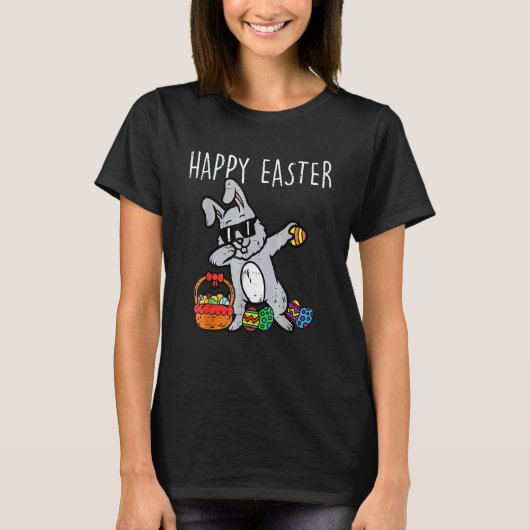 Bunny Rabbit Happy Pab Dance Cool Kinder Boys T-shirt (Voorkant)