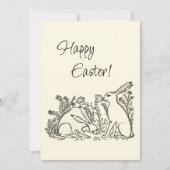  Bunny Rabbit Happy Pasen Feestdagenkaart (Voorkant)