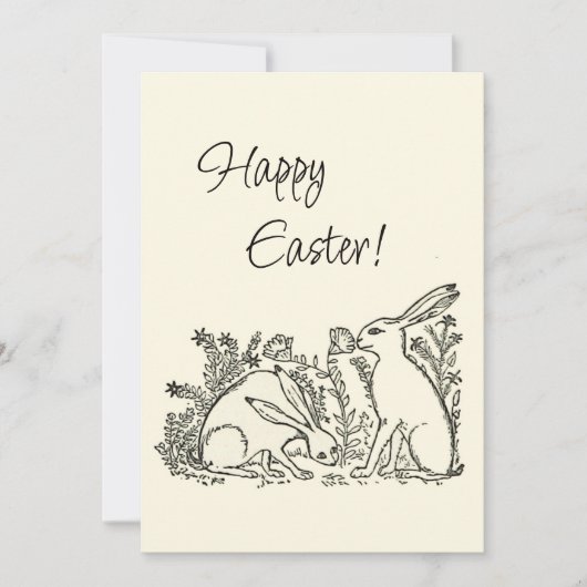  Bunny Rabbit Happy Pasen Feestdagenkaart (Voorkant)