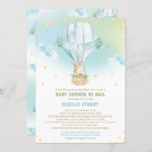 Bunny Rabbit Hot Air Balloon Baby shower per post