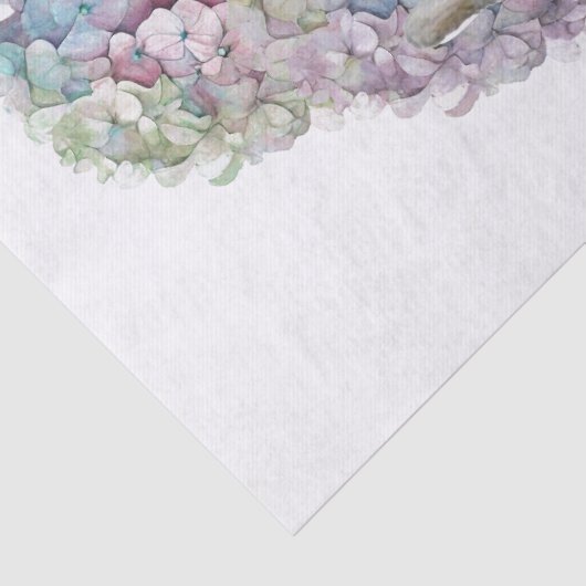 Bunny Rabbit Hydrangea Flower French Postmark Tissuepapier (Detail)