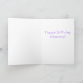 Bunny Rabbit I hou van mijn grammy Custom Name Bir Kaart (Binnen)