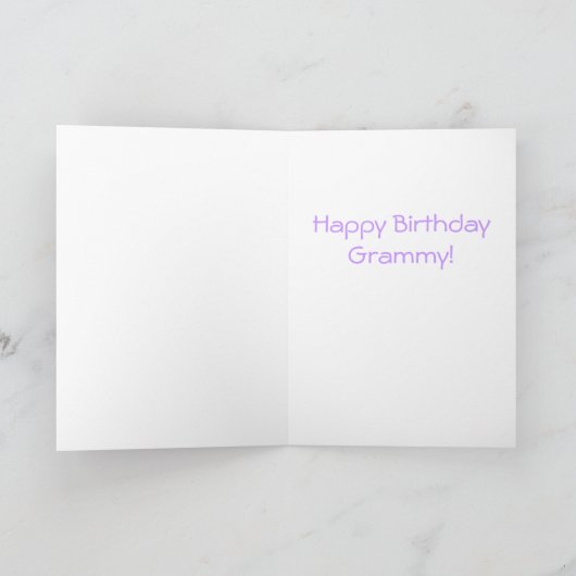 Bunny Rabbit I hou van mijn grammy Custom Name Bir Kaart (Binnen)