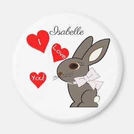 Bunny Rabbit "Ik hou van je!" Magneet