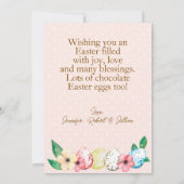 Bunny Rabbit in a Teapot Happy Easter  Feestdagenkaart (Achterkant)