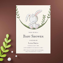 Bunny Rabbit in Swing Gender Neutral Baby shower