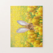 Bunny rabbit in tulpen legpuzzel (Verticaal)