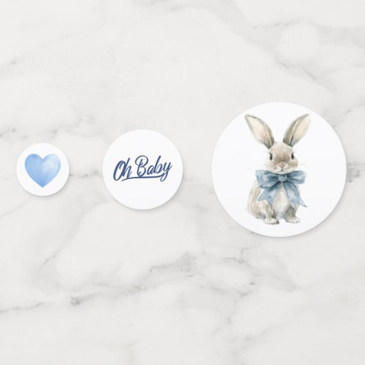Bunny Rabbit Is een Boy Baby shower Confetti (Voorkanten)