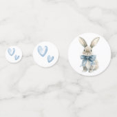Bunny Rabbit Is een Boy Baby shower Confetti (Achterkanten)