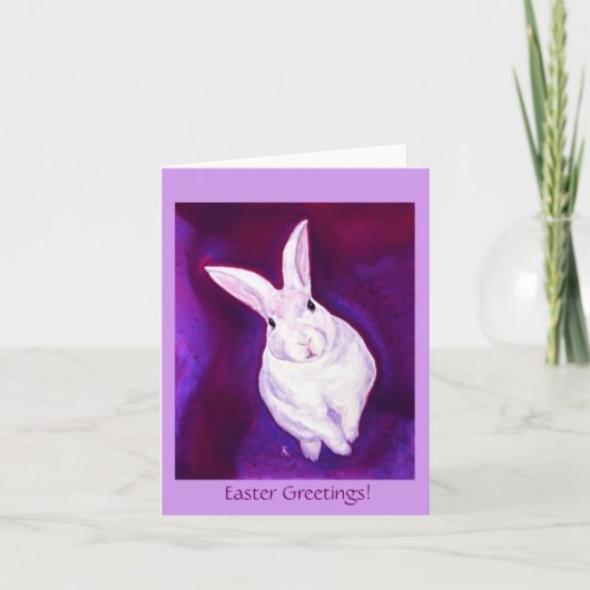 Bunny Rabbit Kaart Pasen (tekst kan worden gewijzi (Voorkant)