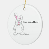 Bunny Rabbit Keramisch Ornament (Links)