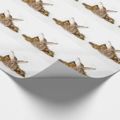 Bunny rabbit kerst cadeaupapier (Hoek)