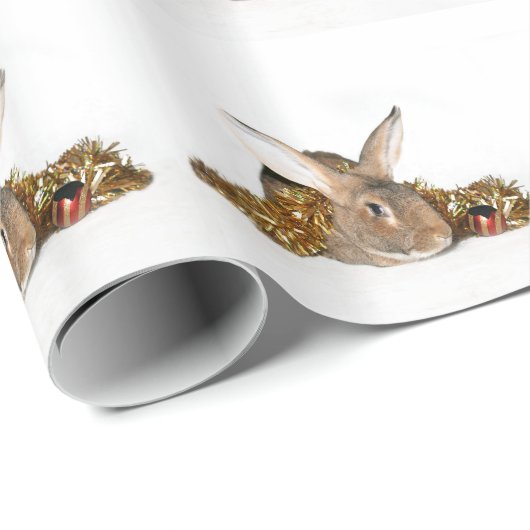 Bunny rabbit kerst cadeaupapier (Rol Hoek)