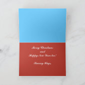 Bunny Rabbit Kerstmis met Sneeuwman Vakantie Dozen Feestdagen Kaart (Binnen)