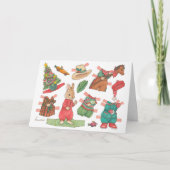 Bunny Rabbit kinder pop-up kerstkaart Feestdagen Kaart (Voorkant)