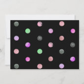 Bunny Rabbit Magic Show Zwart Meisje Verjaardagsfo Kaart (Achterkant)