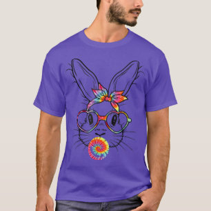 Bunny Rabbit met Bandana Heart Glasses Bubblegum T-shirt