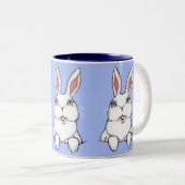 Bunny Rabbit Mok Coffee Cup Blue Bunny Cup (Voorkant rechts)
