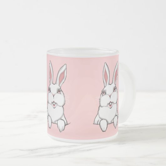 Bunny Rabbit Mok Coffee Cup Roze Bunny Cup (Voorkant rechts)