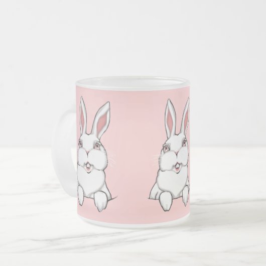 Bunny Rabbit Mok Coffee Cup Roze Bunny Cup (Voorkant links)