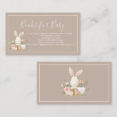 Bunny Rabbit Neutral Books voor Baby Behuizing Kaa Informatiekaartje (Voorkant / Achterkant)