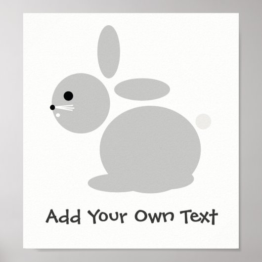 Bunny Rabbit Nursery Kinderkamer Custom Poster (Voorkant)