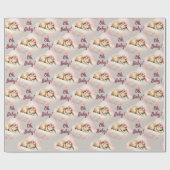 Bunny Rabbit Oh Baby Baby shower Cadeaupapier (Vlak)