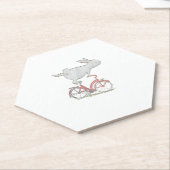 Bunny Rabbit On Bike _ Cycling _ Bicycle & G Kartonnen Onderzetters (Schuin)