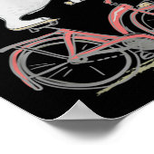 Bunny Rabbit On Bike Cycling Bicycle Poster (Hoek)