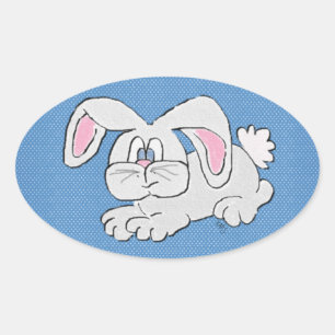 Bunny Rabbit Ovale Sticker