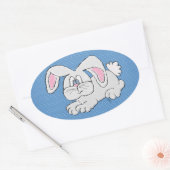 Bunny Rabbit Ovale Sticker (Envelop)
