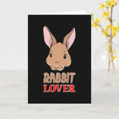 Bunny Rabbit paashaas Funny Cute Gift Idee Kaart (Gele Bloem)