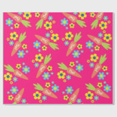 Bunny Rabbit Paaslente verjaardagsfeestje Cadeaupapier (Vlak)