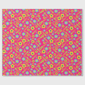 Bunny Rabbit Paaslente verjaardagsfeestje Cadeaupapier (Vlak)