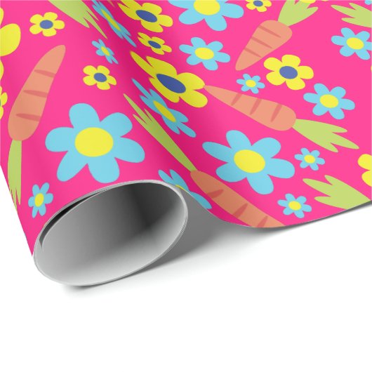 Bunny Rabbit Paaslente verjaardagsfeestje Cadeaupapier (Rol Hoek)