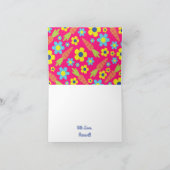 Bunny Rabbit Paaslente verjaardagsfeestje Kaart (Binnen)