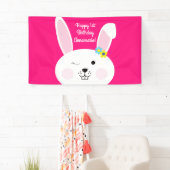 Bunny Rabbit Paaslente verjaardagsfeestje Spandoek (Insitu)