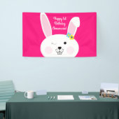 Bunny Rabbit Paaslente verjaardagsfeestje Spandoek (Beurs)